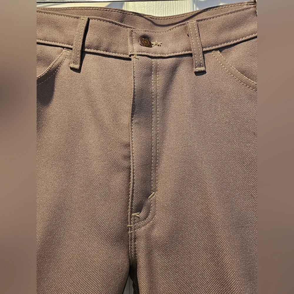 SOLD Levi's Men's Vintage Made In USA •Size 36x30• Brown Flared Trousers Slacks - Picture 11 of 12